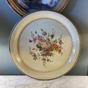 Plateau En Tôle Peinte, Diamètre 35 cm