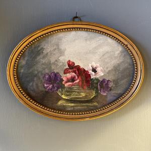 Small Watercolor Of Flowers, Anemones