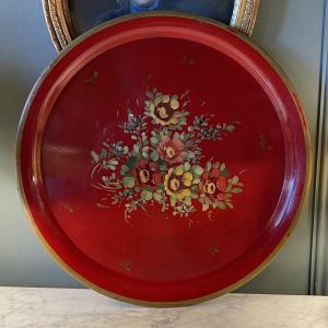 Plateau En Tôle Peinte, Diamètre 45 cm