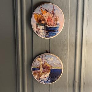 Paire de marines miniatures de Bruzac