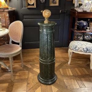 Colonne en bois peint, Hauteur 91 cm