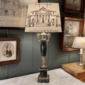 Lampe Carcel en tôle peinte XIXème, Hauteur 76 cm