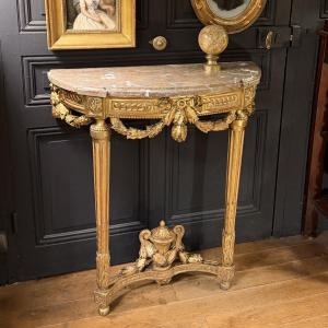 Console d'applique en bois sculpté et doré époque Louis XVI