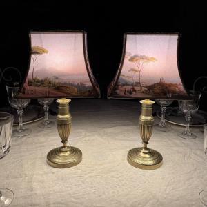 Paire de lampes de table sans fil "La baie de Naples", Hauteur 35 cm
