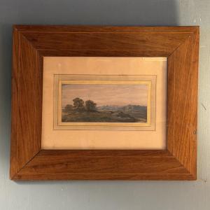 Les collines, paysage de Charles Quinsac XIXème