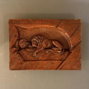 Lucerne Lion In Carved Wood