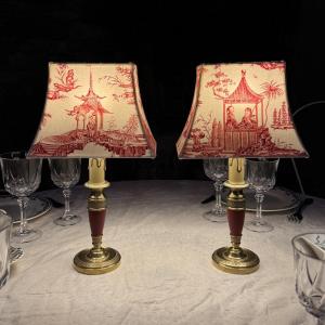 Pair Of Cordless Table Lamps