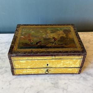 Early 19th Century Lacquered Wood Box