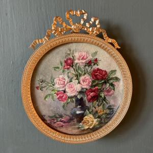 Bouquet Of Roses, Miniature By Lucie Louppe