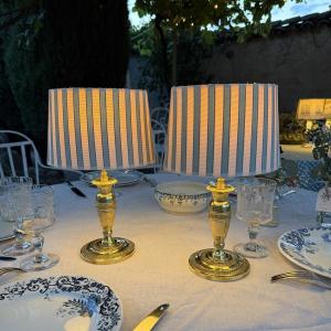 Paire de lampes de table sans fil, Hauteur 32 cm
