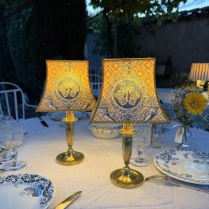 Pair Of Cordless Table Lamps, Height 35.5 Cm