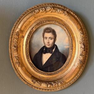 Portrait Of A Man, Large Miniature, Circa 1840