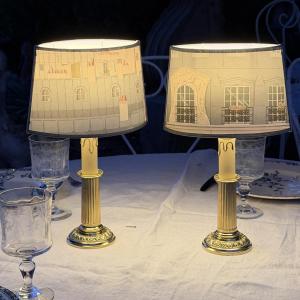 Paire de lampes sans fil, Hauteur 33 cm