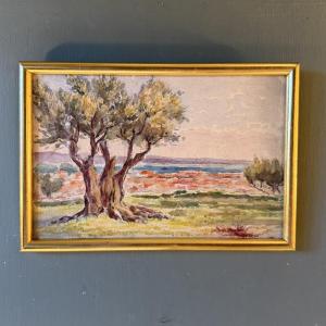 Bord de mer, aquarelle début XXème n°8