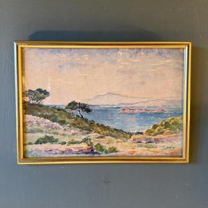 Seaside, Early 20th-century Watercolor No. 9