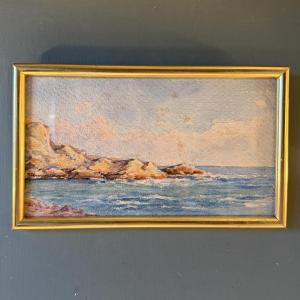 Seaside, Early 20th-century Watercolor No. 10