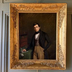 Portrait Of An Elegant Young Man, Dated 1840