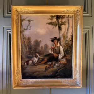 The Hunter At Rest, 19th-century Painting