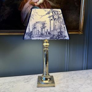 Empire-style Bronze Lamp, Height 45 Cm