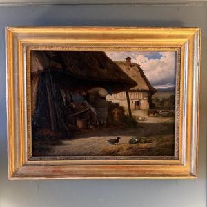 19th-century Landscape With A Busy Farm
