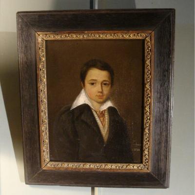 Small Portrait Of A Boy Dated 1830