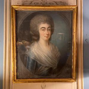 Portrait De Femme, Pastel XVIIIème