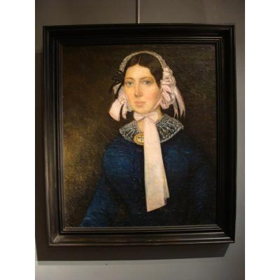 Portrait De Jeune Femme XIXème