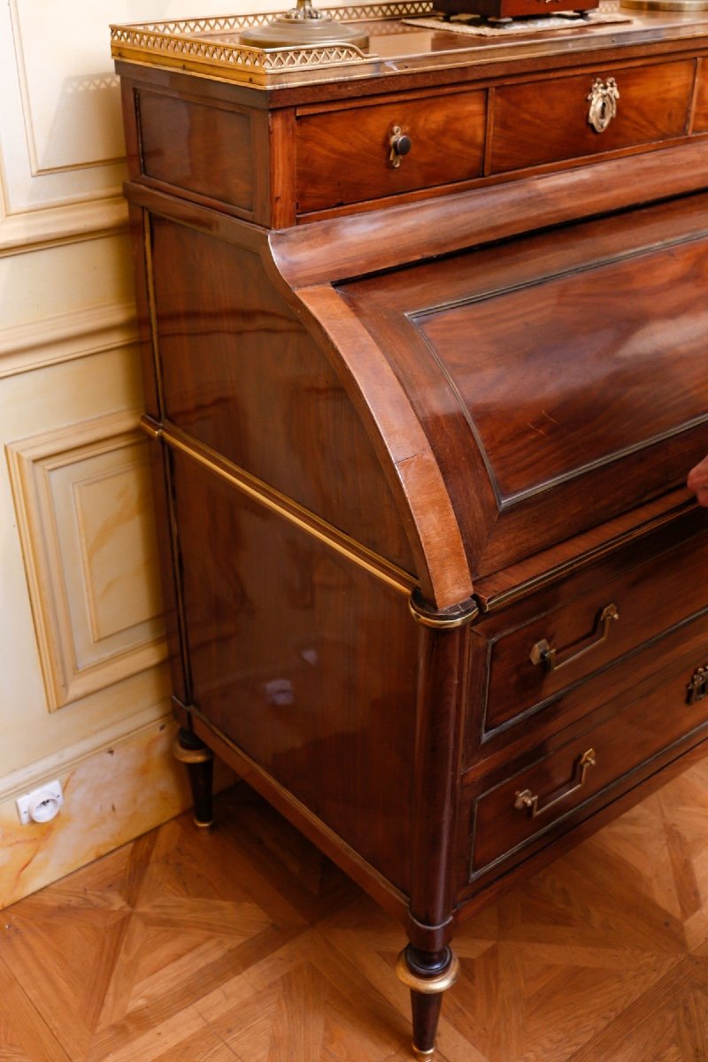 Bureau Cylindre Louis XVI -photo-4