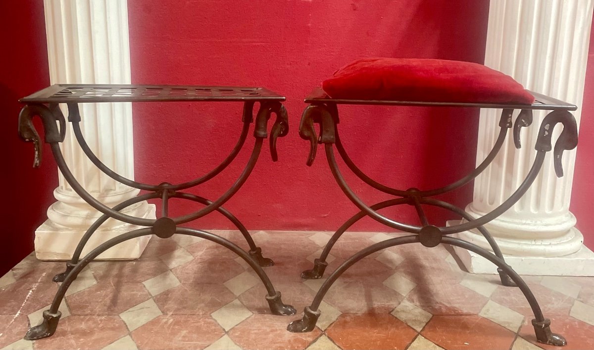 Wrought Iron Stools 