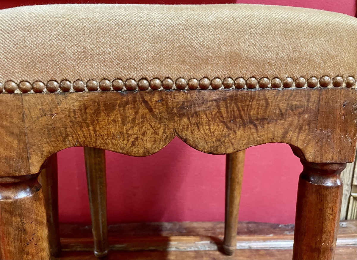 Tabourets transition Louis XV / Louis XVI (1 paire )-photo-4