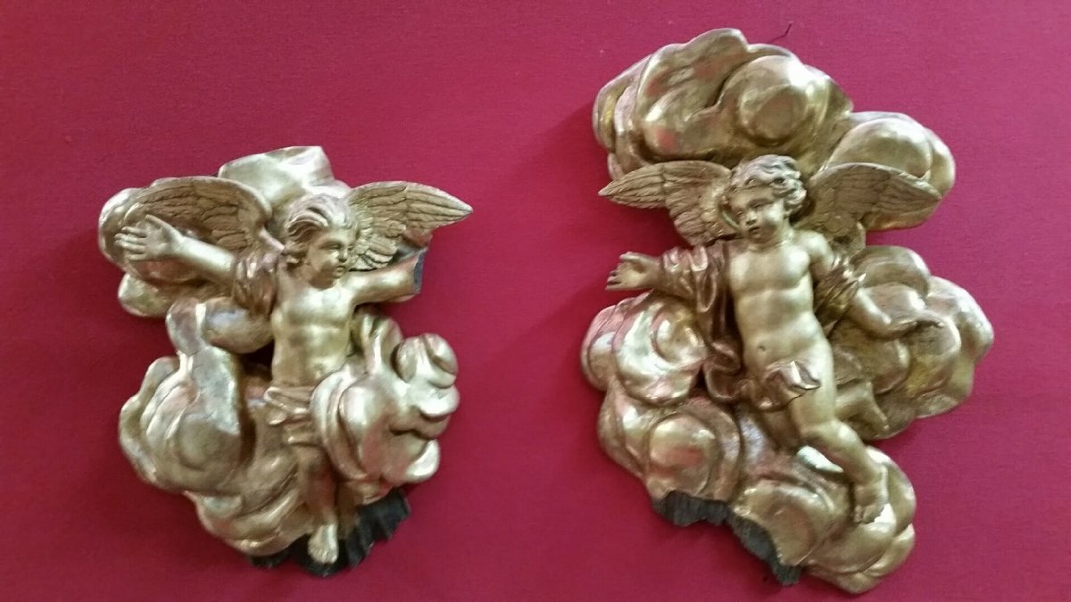 Anges En Bois Doré 