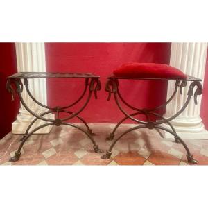 Wrought Iron Stools 