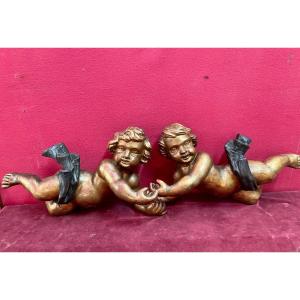 Anges ou putti (1 paire )