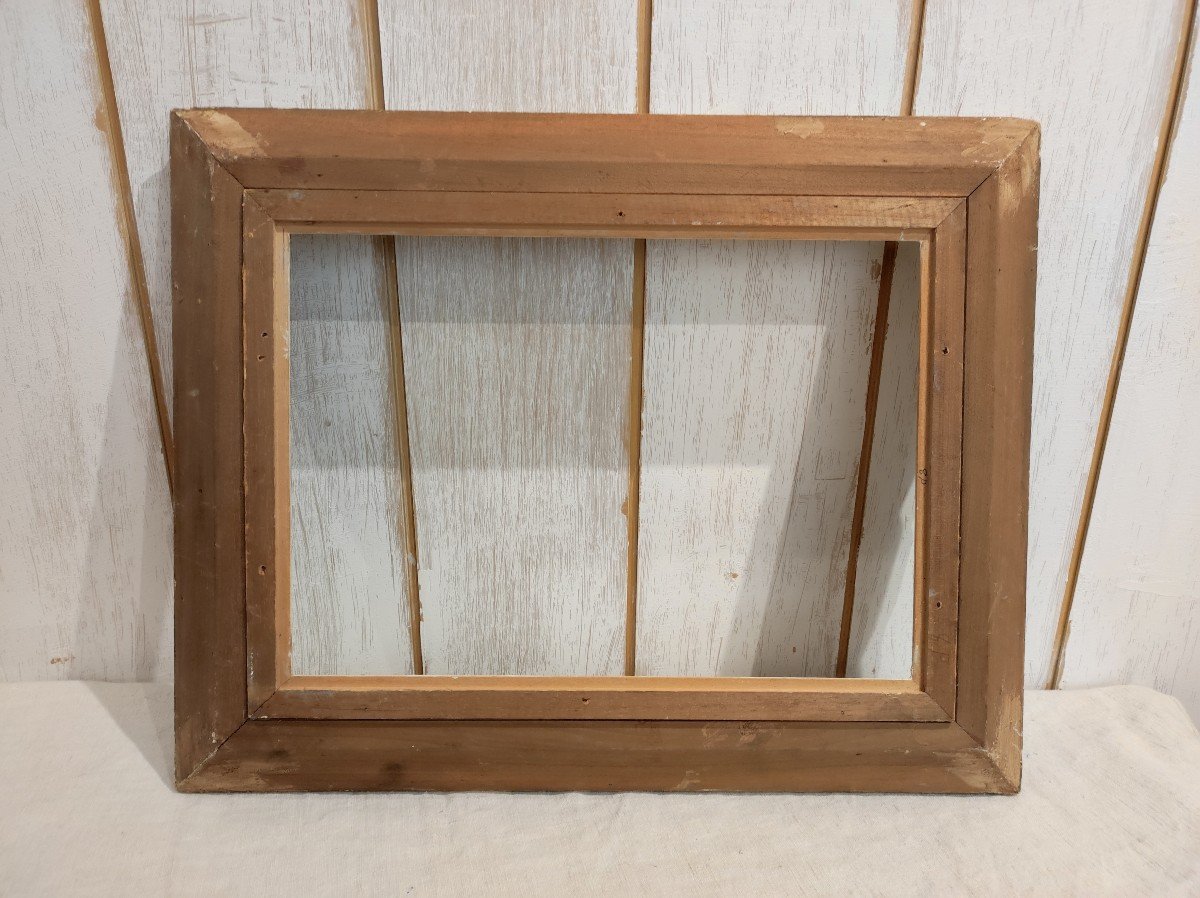 Cadre Montparnasse 8P Bois Patine Dore Feuillure 46 Cm X 33 Cm-photo-2