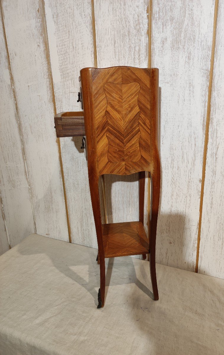 Marquetry Bedside Table 3 Drawers-photo-2
