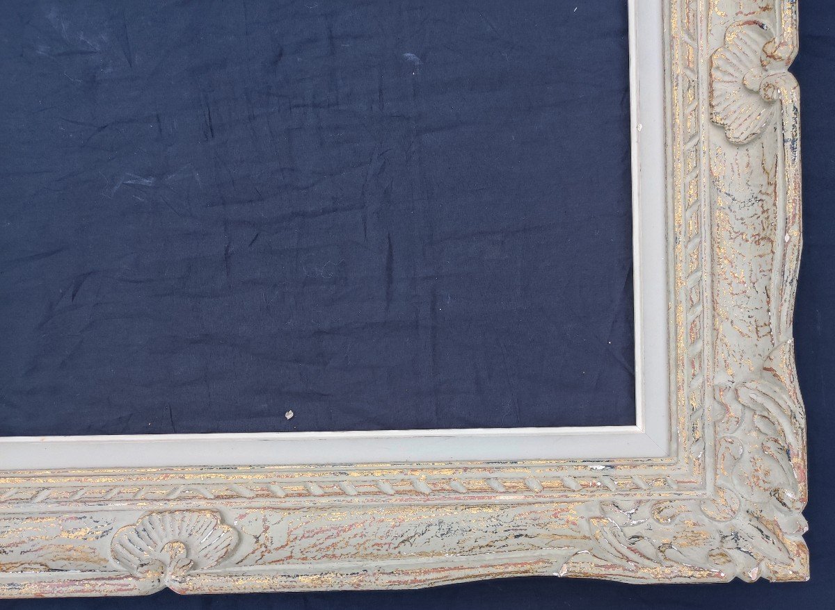 Montparnasse Frame 12p Rabbet 61 Cm X 46 Cm Golden Patina-photo-2