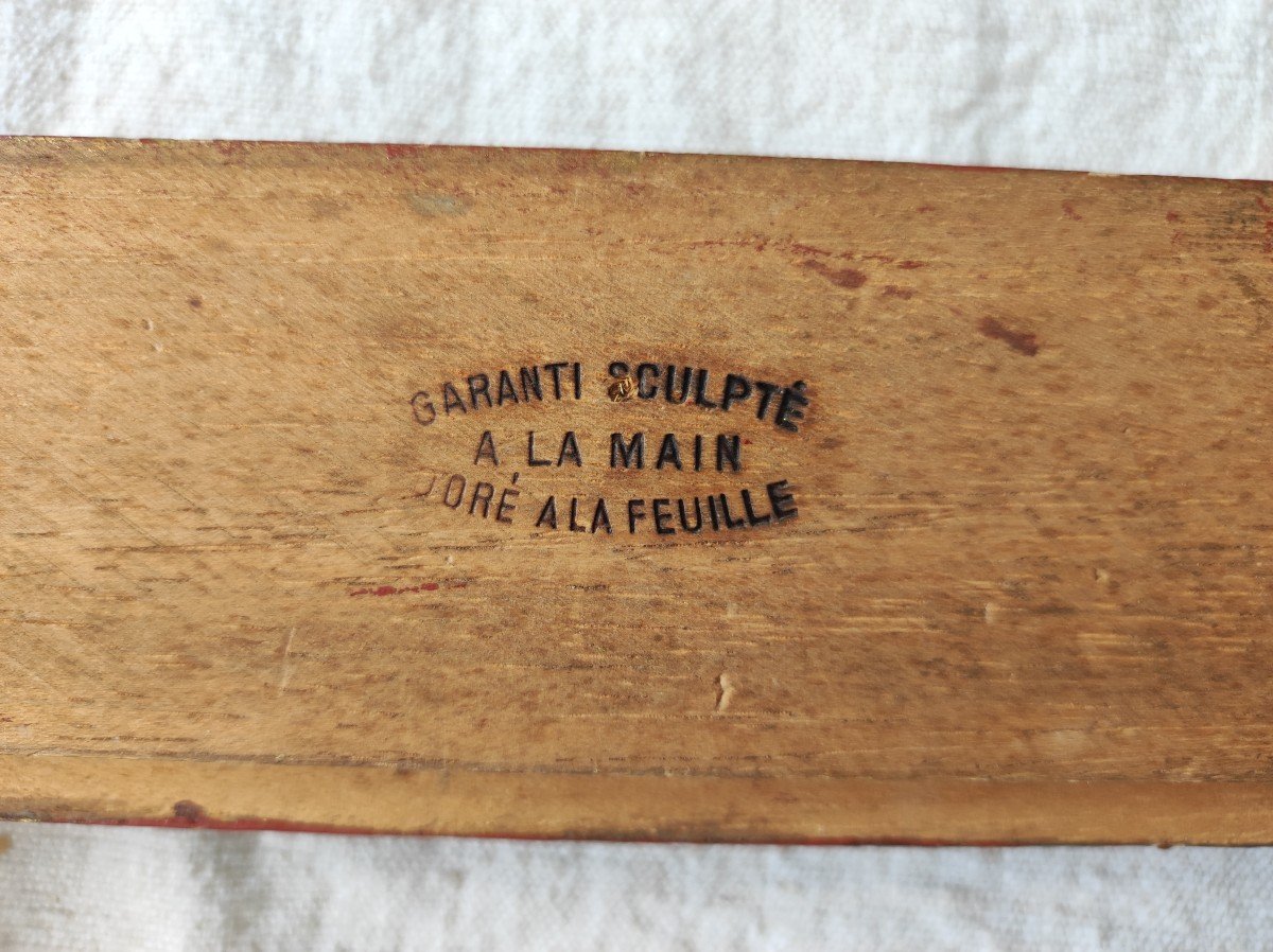 Montparnasse Frame Golden Wood Carved Rabbet 30 Cm X 24 Cm-photo-5