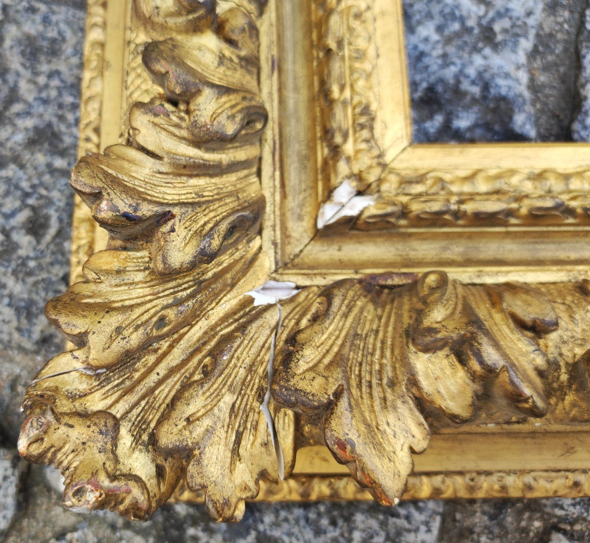 Old Frame 6f Montparnasse Wood Stucco Golden Rebate 41 Cm X 33 Cm-photo-3