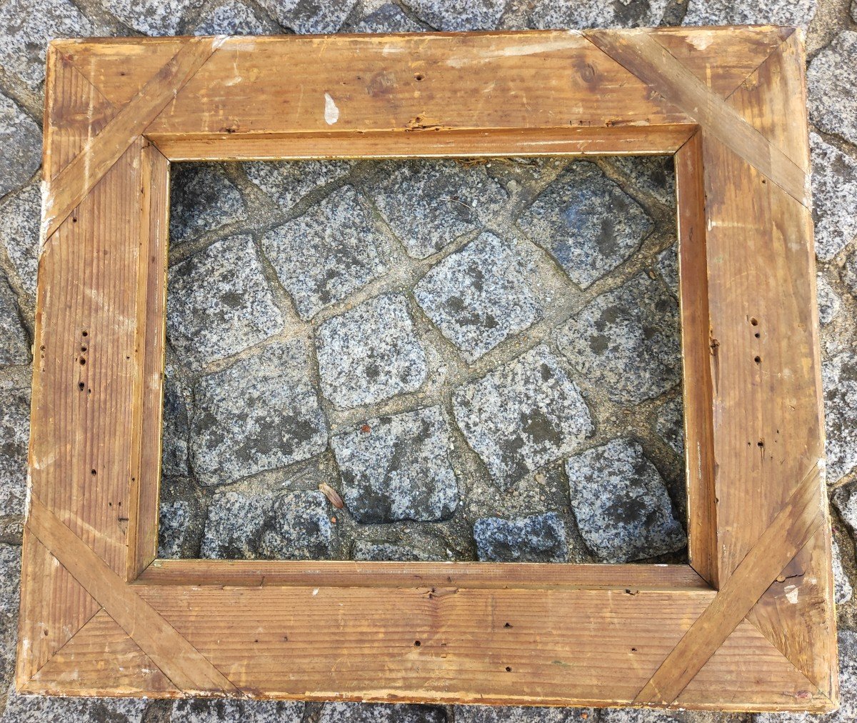 Old Frame 6f Montparnasse Wood Stucco Golden Rebate 41 Cm X 33 Cm-photo-6
