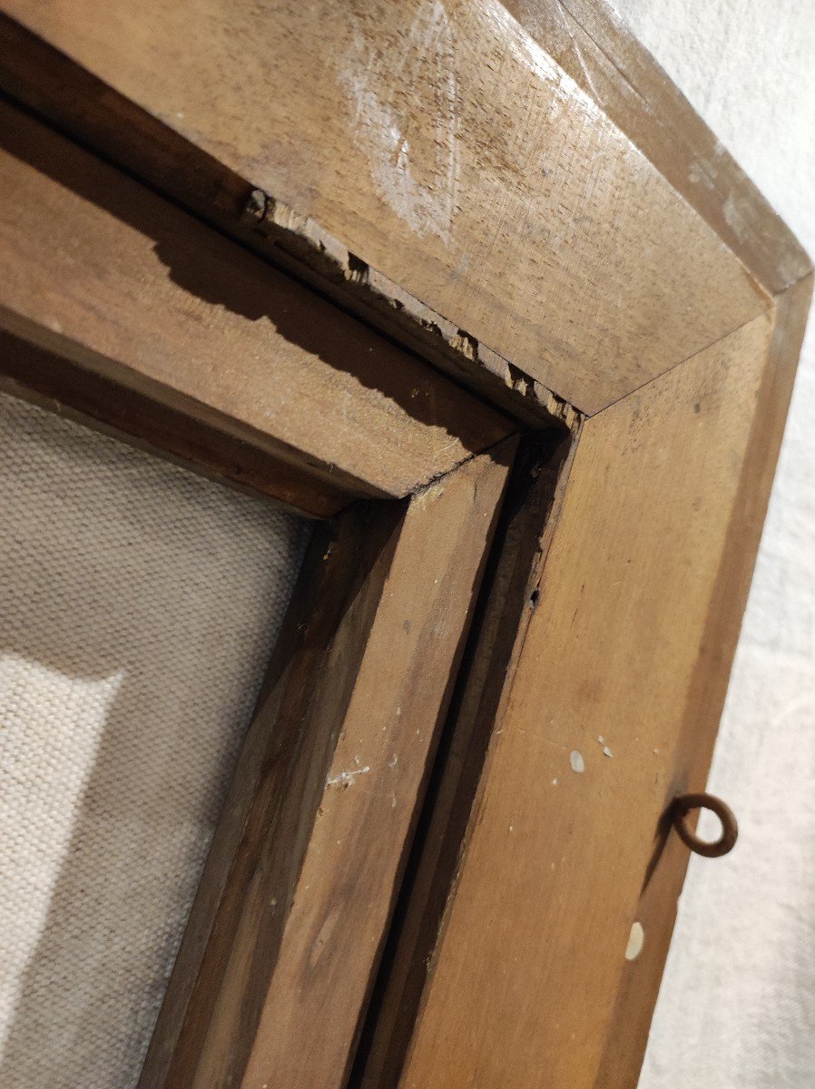Old Gothic Carved Wood Frame 46 Cm X 26 Cm-photo-5
