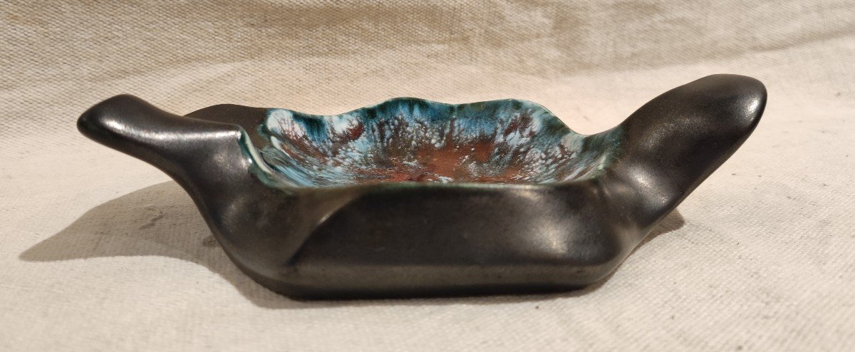 Vallauris Bird Ceramic Cup Signed-photo-2