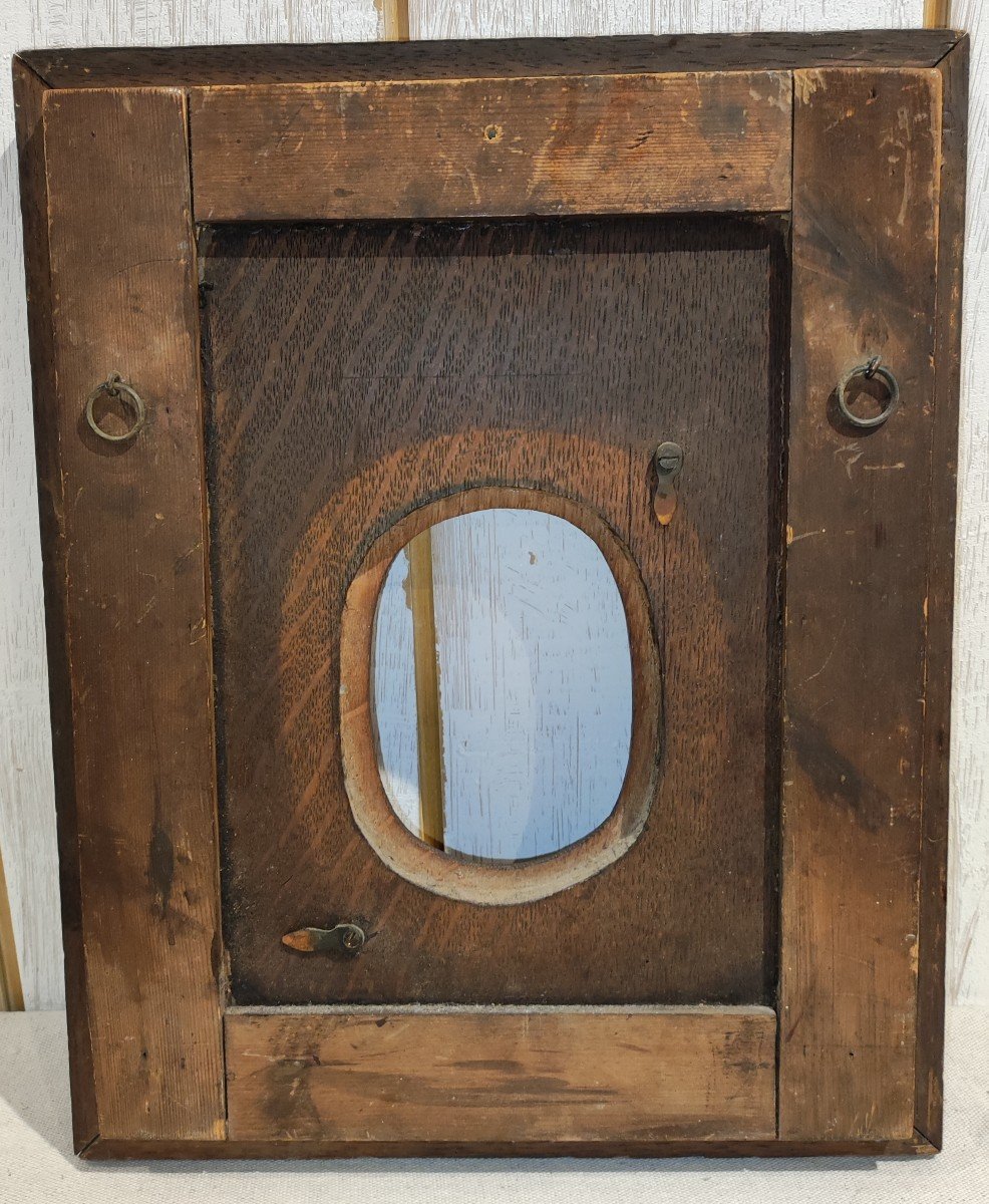 Ancien Cadre Art Populaire Bois Sculpté Feuillure 15 Cmx 11 Cm  -photo-5