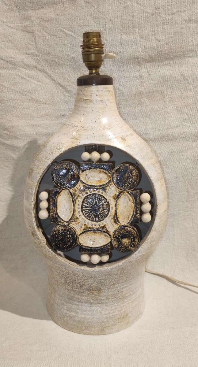 Georges Pelletier Ceramic Lamp 60s Lamp Base-photo-4
