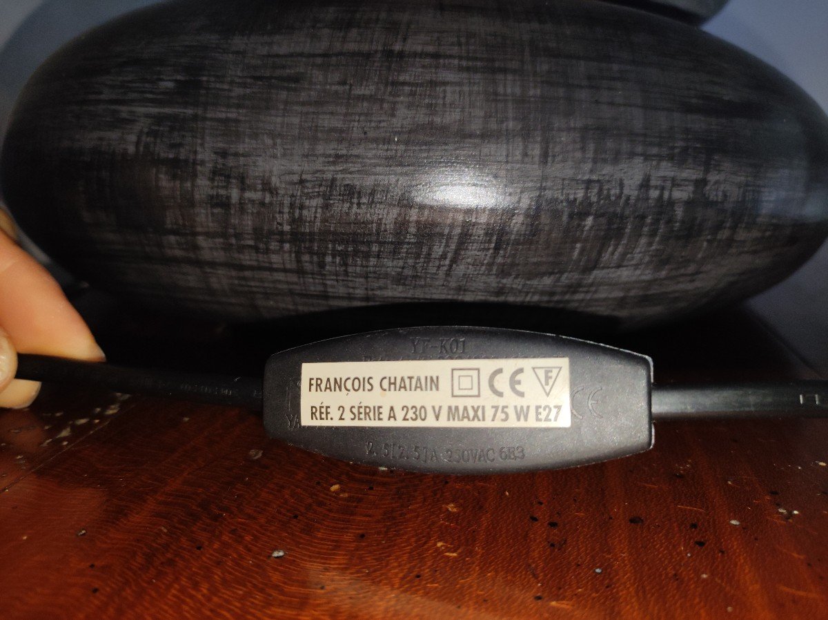 Lampe François Chatain En Céramique -photo-5