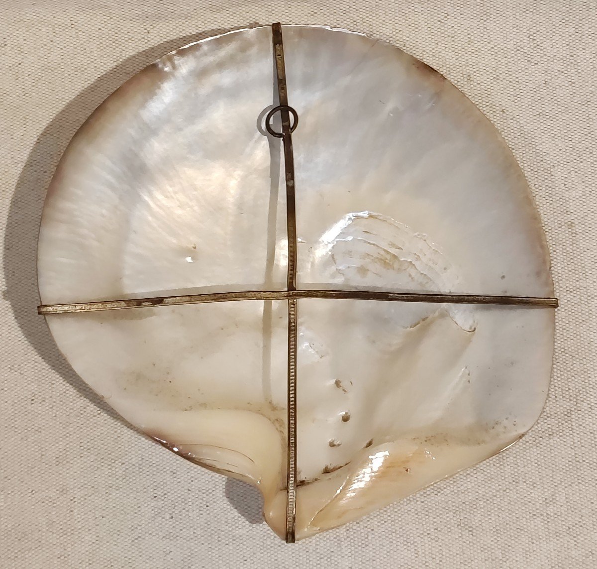 Carved Mother-of-pearl Shell Signed Georges Boyer Mont Saint Michel-photo-6