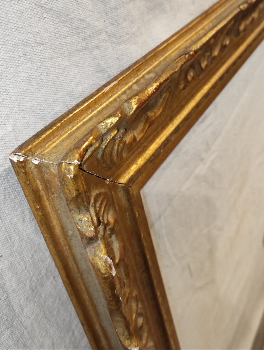 Montparnasse Frame Rabbet 55 Cm X 50 Cm Gilded Wood-photo-3