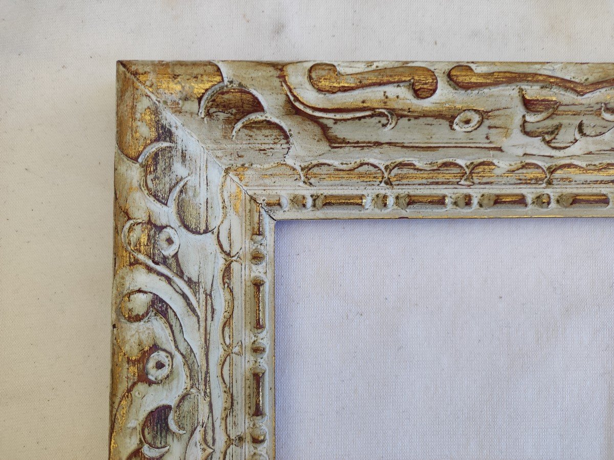 Montparnasse Frame Gold Patinated Wood Rabbet 27 Cm X 22 Cm -photo-4