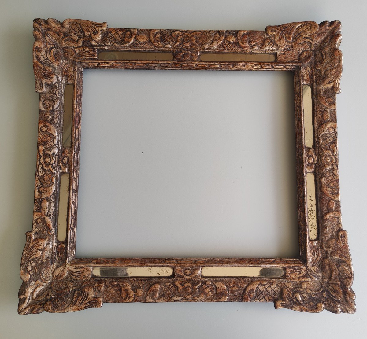 Cadre De Style Régence Parclose Feuillure 41 Cm X 36 Cm -photo-6