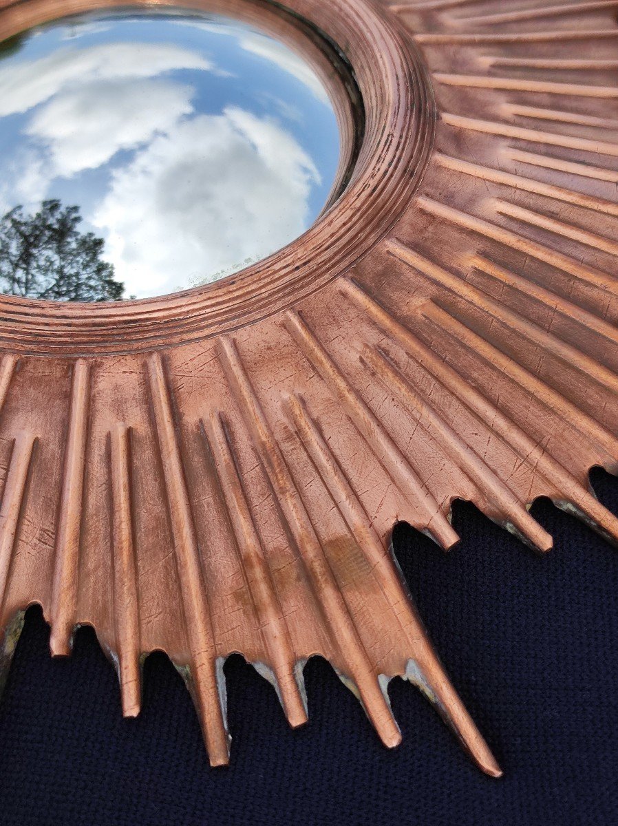 70s Copper Witch Sun Mirror -photo-3