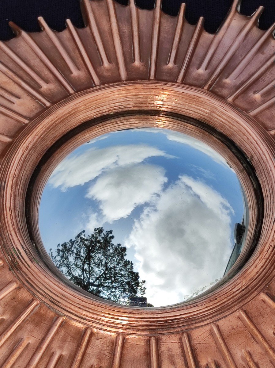 70s Copper Witch Sun Mirror -photo-4